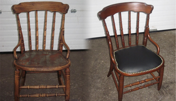 a cheap chair turns into an antique