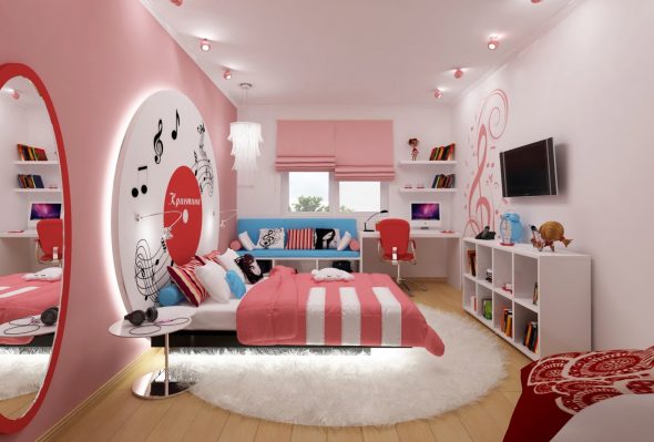 Children's room for a teenager girl Note