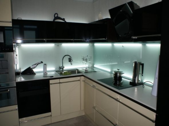 Backlit kitchen design