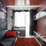 Bedroom design para sa avant-garde teen