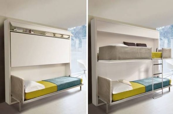 Two-story transforming bed