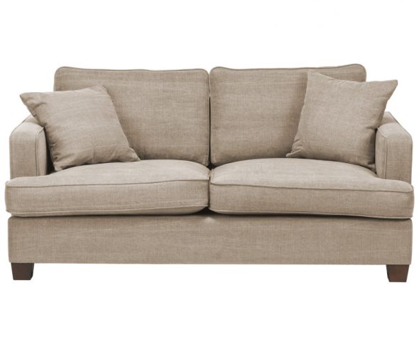 two beige sofa in the house
