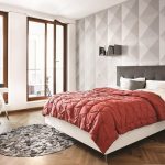 Geometric forms for decorating the bedroom