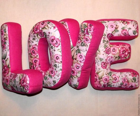 Interior letters-pillows