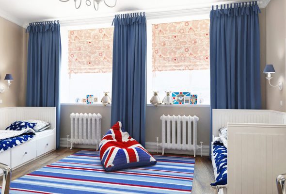 English style room for two boys