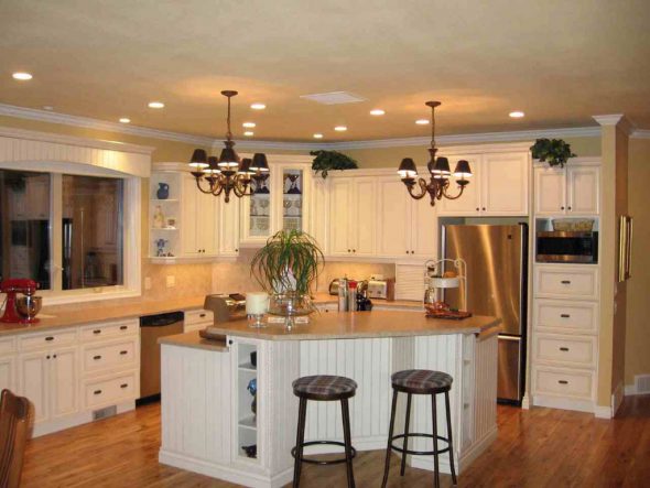 Beautiful large white kitchen