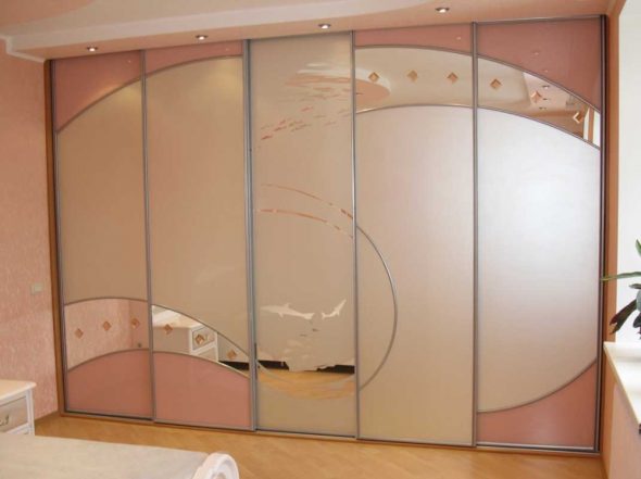 Beautiful built-in wardrobe with additional lighting