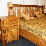 Bed and dresser made of wood with their own hands