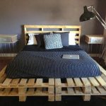 Bed of pallets for a house by the sea