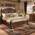 Oak beds in vintage style