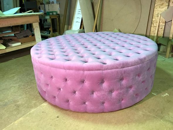 Round large pouf do it yourself