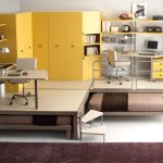 Furniture for teenagers with a podium and pull-out beds