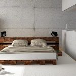 Furniture from pallets in a studio apartment