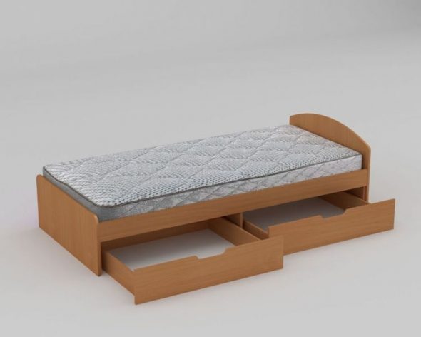 single bed of chipboard