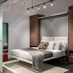 Excellent zoning for a bedroom with furniture transformer