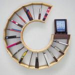 The shelf for books of unusual shape
