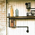 Loft style pipe shelf