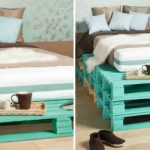 Przykłady łóżek z palet o różnej wysokości