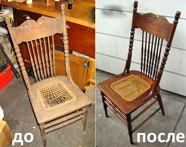 eski bir sandalyenin restorasyonu