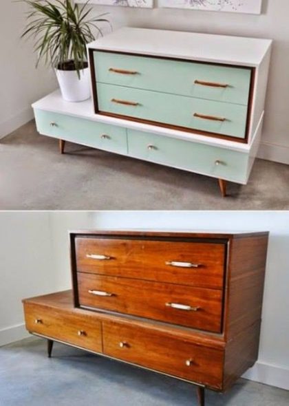 restaurering af gamle møbler gør det selv billede før og efter