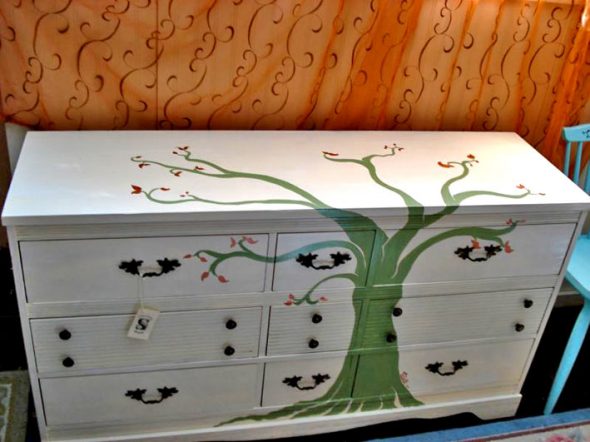 drawing on furniture