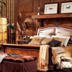 Elegant antique wooden bed
