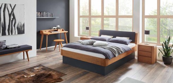Modern bed from the massif