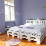 Bedroom of pallets Lilac
