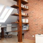 Rack for shelves in loft style