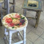 Provence style stool