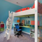 Bright loft bed for the nursery