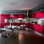 Bright modern kitchen with different types of lighting