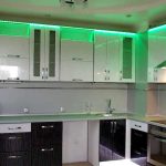 Bright lights that add originality to the kitchen