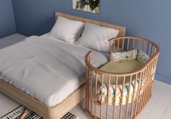 Okrągłe łóżko dla niemowląt