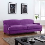 Aksamitna luksusowa fioletowa sofa