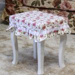 case on a stool with lace