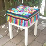 crochet stool cover