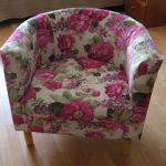 New upholstered flower chair
