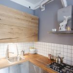 Self-made wooden kitchen
