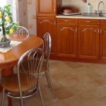 Wooden oval table for the kitchen