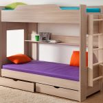 Children's bunk bed with drawers