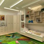 Sypialnia dla dzieci z lekkimi meblami