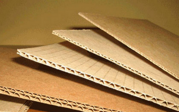 Corrugated cardboard of different thickness