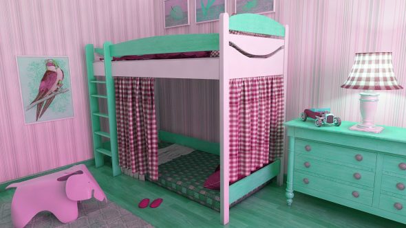 Interesting design children's loft bed
