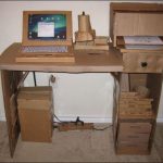 Cardboard computer table