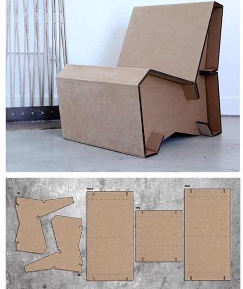 Armchair paper and cardboard scheme