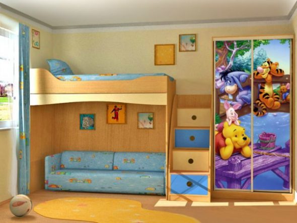 Winnie Pooh Loft krevet