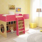 Bed for children Fairy tale with shelves below