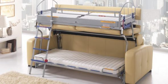Bed transpormer para sa maliit na apartment