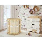 Round safe bed in the nursery